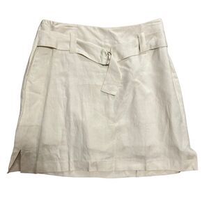 Tower Hill Collection Skort Womens Natural Beige‎ Light Linen Preppy Skirt 12